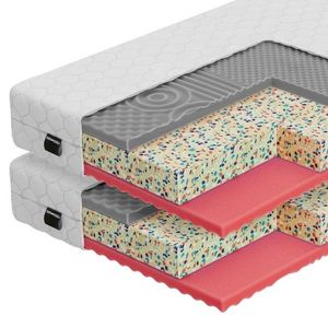 KONDELA Arony obojstranný penový matrac (2 ks) 90x200 cm biela vyobraziť