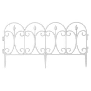 KONDELA Fadil New obruba trávnika / záhradný plôtik (5 ks) biela vyobraziť