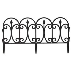 KONDELA Fadil New obruba trávnika / záhradný plôtik (5 ks) čierna vyobraziť