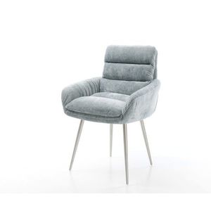 Jedálenská stolička Abelia-Flex s opierkami chenille pastelovo modrá 4 vyobraziť