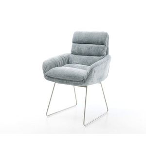 Jedálenská stolička Abelia-Flex s opierkami chenille pastelovo modrá vyobraziť