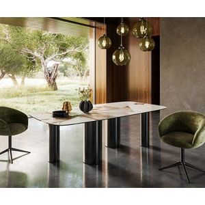 Jedálenský stôl Edge oválny 240x120 keramika Iris FMG Patagonia vyobraziť