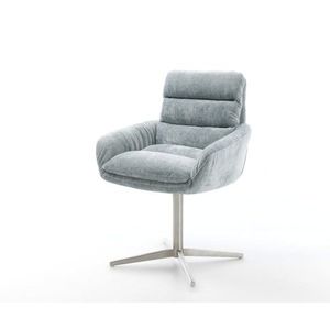 Otočná jedálenská stolička Abelia-Flex s opierkami šenilka pastelovo vyobraziť