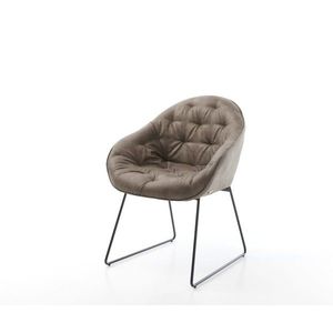 Jedálenská stolička Gaio-Flex mikrovlákno taupe vintage čierna tenká vyobraziť