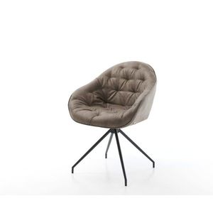 Jedálenská stolička Gaio-Flex mikrovlákno taupe vintage krížová vyobraziť