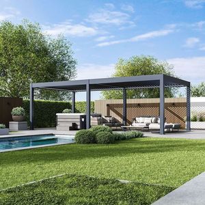 Elektrická bioklimatická pergola PRESTIGE 8x4 m Rojaplast vyobraziť