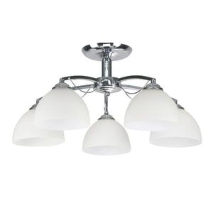 Stropná lampa Filona Chrome 5X40 E27 Biele tienidlo vyobraziť
