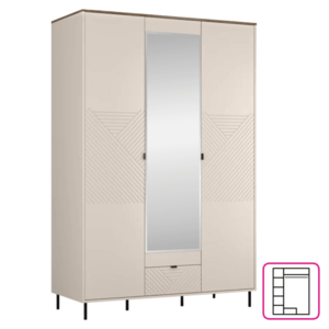 Šatníková skriňa EYCO 3D1S Tempo Kondela vyobraziť