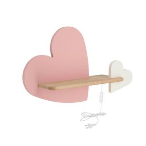 LED 5W detská nástenná lampa policová srdce ružová Srdce vyobraziť