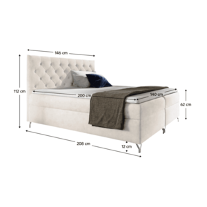 Boxspringová posteľ GUINEVRA 3 Tempo Kondela vyobraziť