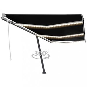 Ručne zaťahovacia markíza s LED svetlom 350x250 cm Dekorhome vyobraziť