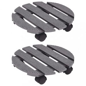 Vozík pod kvetináč 2 ks Ø 30 WPC Dekorhome vyobraziť