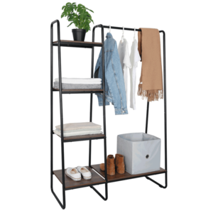 Stojan na šaty ROBYN čierna / orech Tempo Kondela vyobraziť