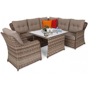 Záhradná rohová súprava polyratan vyobraziť