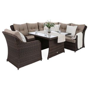 Záhradná rohová súprava polyratan vyobraziť