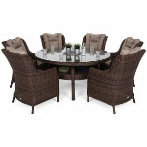 Záhradný jedálenský set guľatý 6+1 vyobraziť