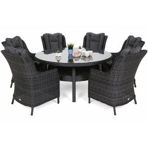 Záhradný jedálenský set guľatý 6+1 vyobraziť