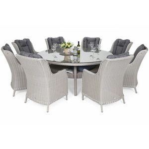 Záhradný jedálenský set guľatý 8+1 polyratan vyobraziť
