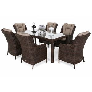 Záhradný jedálenský set 6+1 polyratan vyobraziť