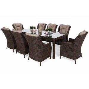 Záhradný jedálenský set 8+1 polyratan vyobraziť