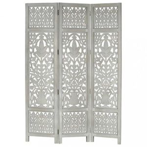 Drevený paraván 3dielny Dekorhome Biela vyobraziť