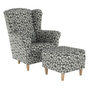 Kreslo s taburetom ASTRID Tempo Kondela vyobraziť