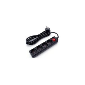 B.V. - Predlžovací kábel 4Z 3m SCHUKO s vypínačom čierny 200000QIO vyobraziť