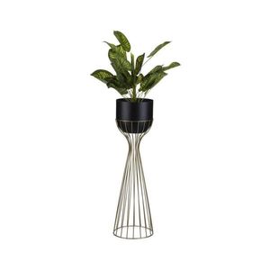 HowHomely Kovový kvetináč LOFT 68x20 cm zlatá/čierna HH-ML-12-GB vyobraziť