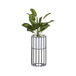 HowHomely Kovový kvetináč LOFT 42x20 cm čierna/biela HH-ML-03-BW vyobraziť