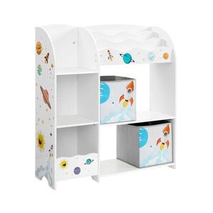 Detská knižnica s látkovými boxmi ANET biela GKR42WT vyobraziť