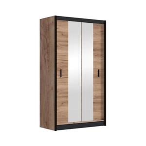 Šatní skriňa MIRO 120x215 cm dub craft s zrkadlom čierna CRAFT 120 Craft/Czarny vyobraziť