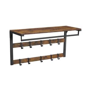 Nástenný vešiak s policou NATE hnedý/čierny LCR201B01 vyobraziť