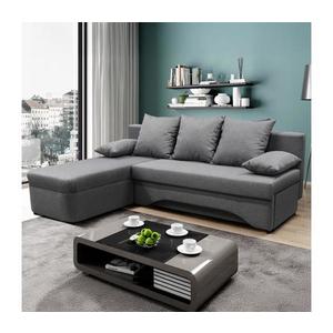 Univerzálna rozkladacia rohová sedacia súprava s úložným priestorom do tvaru L ALMEIDA sivá POLARIS (LAUGAR) UNI vyobraziť