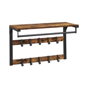 Nástenný vešiak s policou NATE hnedý/čierny LCR101B01 vyobraziť