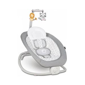 Lionelo - Detské vibrujúce hojdacie lehátko s melódiou PASCAL 2xAA sivé 5903771702126 vyobraziť