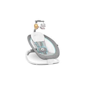 Lionelo - Detské vibrujúce hojdacie lehátko s melódiou PASCAL 2xAA šedá/tyrkysová 5902581658005 vyobraziť