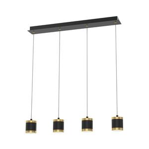 Wofi 7003-404 - LED stmievateľný závesný luster TOULOUSE 4xLED/8, 5W/230V čierna/zlatá 7003-404 vyobraziť