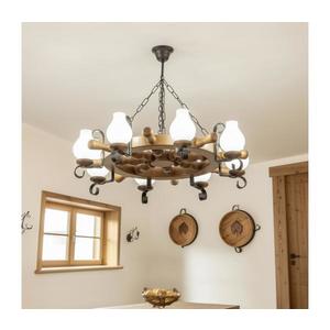 Brilagi - Luster na reťazi TIMONA 8xE14/40W/230V priemer 70 cm buk/orech EX-01001 vyobraziť