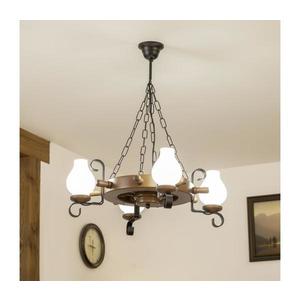 Brilagi - Luster na reťazi TIMONA 4xE14/40W/230V priemer 50 cm buk/orech EX-01003 vyobraziť