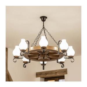 Brilagi - Luster na reťazi ROATA 8xE14/40W/230V pr. 70 cm buk/orech EX-01052 vyobraziť