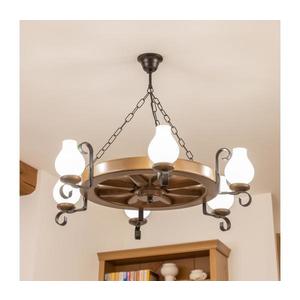 Brilagi - Luster na reťazi ROATA 6xE14/40W/230V priemer 70 cm buk/orech EX-01054 vyobraziť