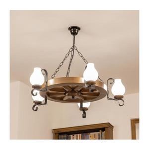 Brilagi - Luster na reťazi ROATA 5xE14/40W/230V priemer 70 cm buk/orech EX-01056 vyobraziť