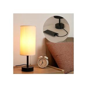Brilagi - Stolná lampa so USB portom TABLON 1xE27/25W/230V čierna/krémová BRI592 vyobraziť