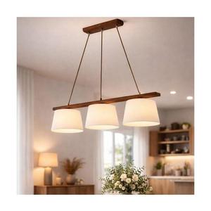 Závesný luster na lanku AIDA 3xE27/60W/230V pr. 25 cm dub/orech LD 3.98 DĄB ORZECH vyobraziť