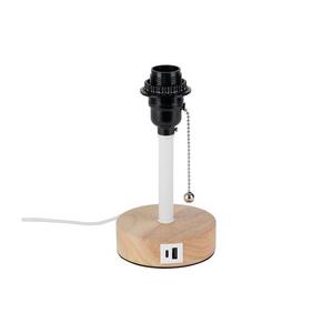 Brilagi - Stolná lampa s USB portom TABLON 1xE27/25W/230V dub/biela BRI597 vyobraziť