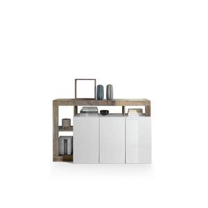 MC Akcent Komoda LENOR biela/hnedá 8024963421315 vyobraziť