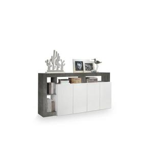 MC Akcent Komoda LENOR biela/antracit 8024963421339 vyobraziť