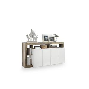 MC Akcent Komoda LENOR biela/hnedá 8024963421346 vyobraziť