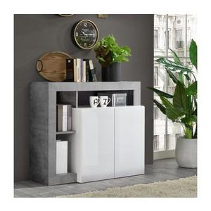 MC Akcent Komoda LENOR biela/šedý betón 8024963423616 vyobraziť