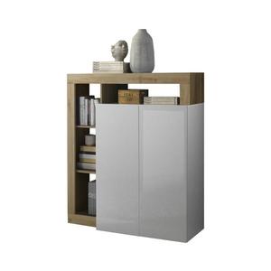 MC Akcent Komoda LENOR biela/hnedá 8024963431567 vyobraziť